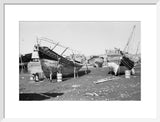 View of two beached sambuks ...