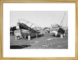 View of two beached sambuks ...