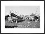 View of two beached sambuks ...