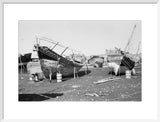 View of two beached sambuks ...