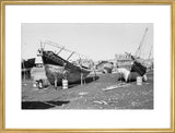View of two beached sambuks ...