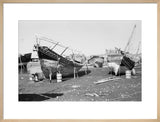 View of two beached sambuks ...
