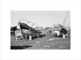 View of two beached sambuks ...