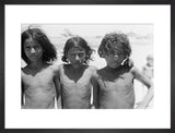 Close up portrait of three ...