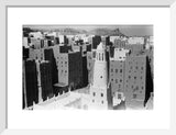 View of tall mud buildings ...