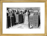 View of tall mud buildings ...