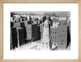 View of tall mud buildings ...