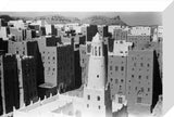 View of tall mud buildings ...
