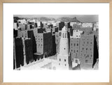 View of tall mud buildings ...