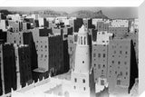 View of tall mud buildings ...