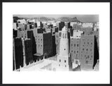 View of tall mud buildings ...