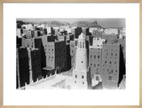 View of tall mud buildings ...