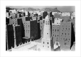 View of tall mud buildings ...