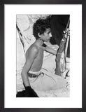 Seated profile portrait of a ...