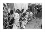 Group portrait of sailors hoisting ...