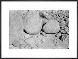Three large boulders covered in ...