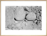 Three large boulders covered in ...