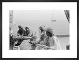 Portrait of sailors rowing a ...