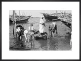 View of water sellers unloading ...