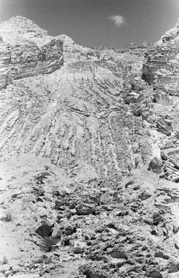 View of the limestone cliffs ...