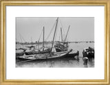 View of dhows (sailboats) and ...
