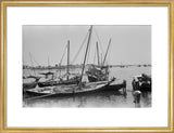 View of dhows (sailboats) and ...