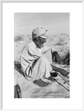 Seated profile portrait of an ...