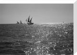 Distant view of booms, large ...