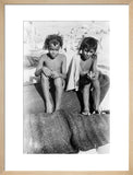Seated portrait of two young ...