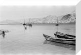 View of moored boats in ...