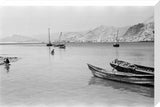 View of moored boats in ...