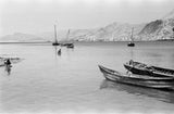 View of moored boats in ...