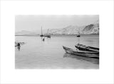 View of moored boats in ...