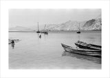 View of moored boats in ...