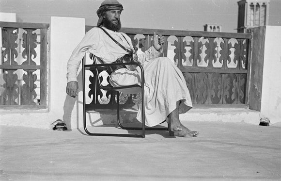 Seated portrait of Wilfred Thesiger ...