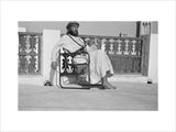 Seated portrait of Wilfred Thesiger ...