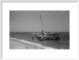 View of men unloading dhows ...