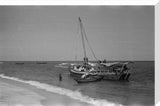 View of men unloading dhows ...