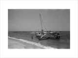 View of men unloading dhows ...