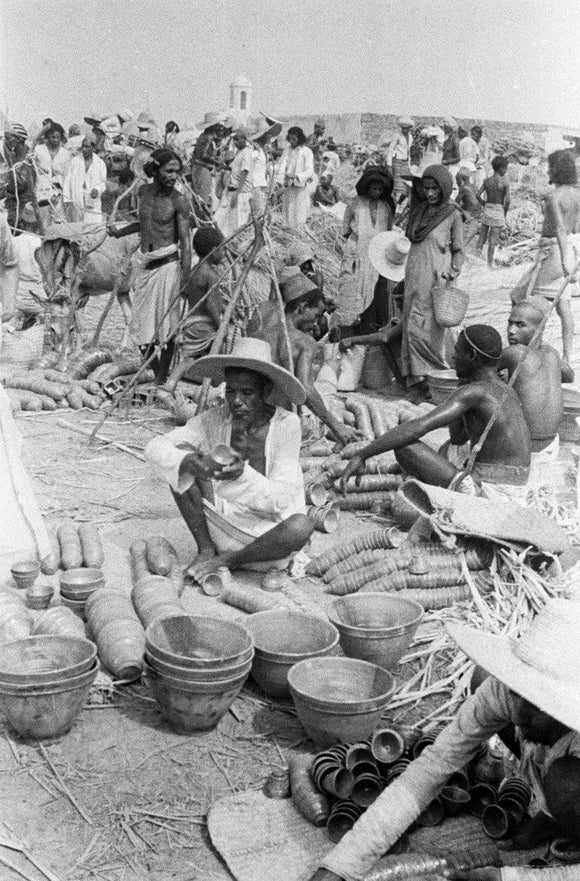 View of potters at an ...