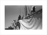View of sailors changing the ...