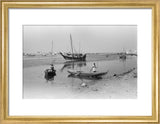 View of dhows (sailboats) and ...