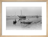 View of dhows (sailboats) and ...