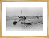 View of dhows (sailboats) and ...