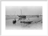 View of dhows (sailboats) and ...