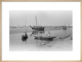 View of dhows (sailboats) and ...