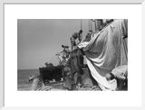View of sailors changing the ...