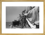 View of sailors changing the ...