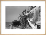 View of sailors changing the ...