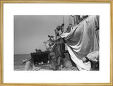 View of sailors changing the ...
